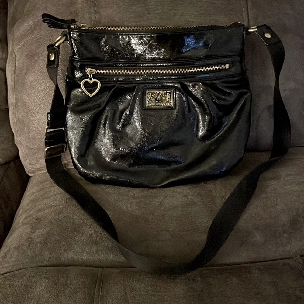 Black Leather Coach Crossbody bag
